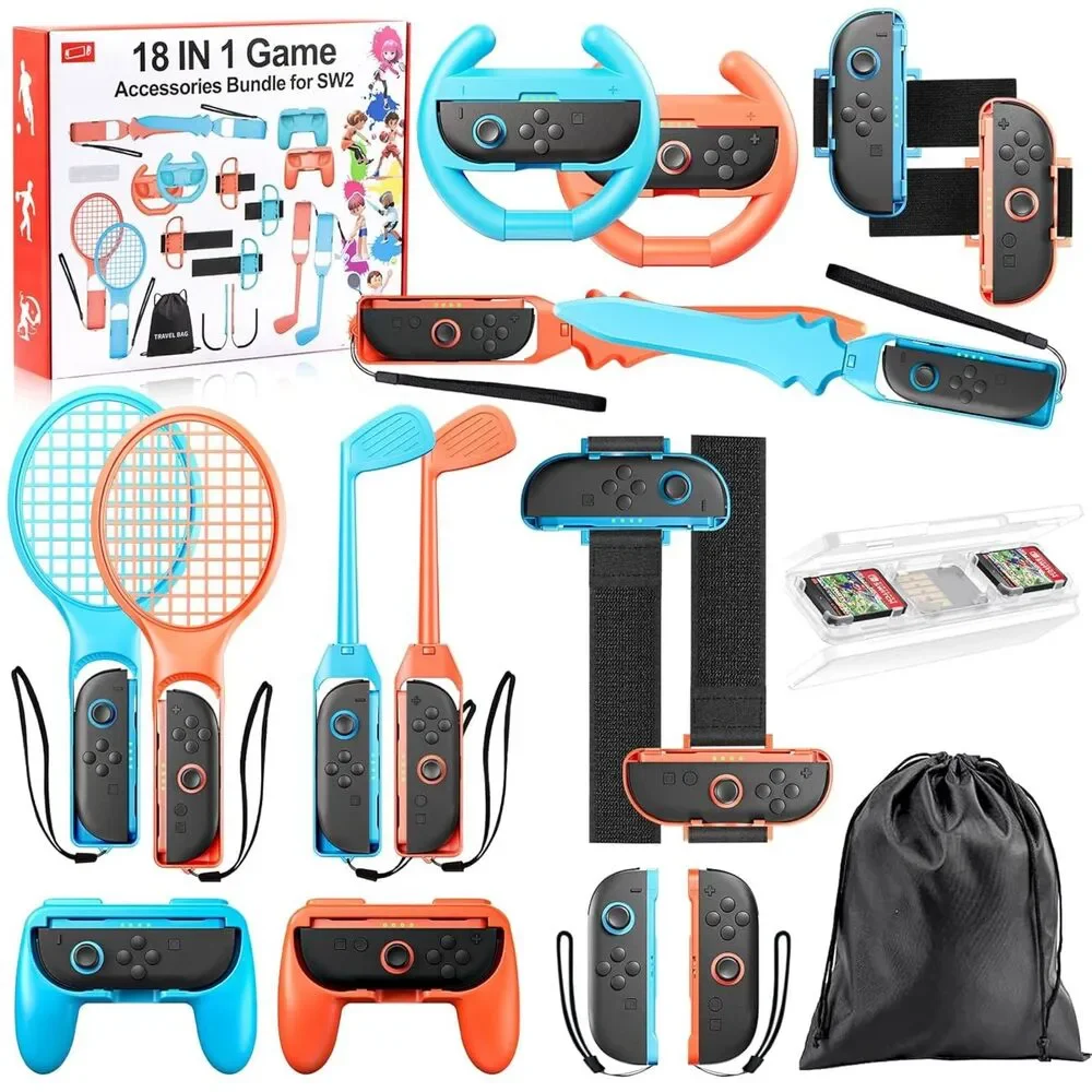 18 in 1 Switch 2 Sports Accessories Bundle for Nintendo Switch 2